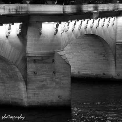 black and white, Seine River, Paris