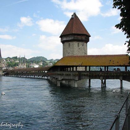 Chapel Bridge (Kapellbrucke) & Water Tower, Luzerne, Swuiss