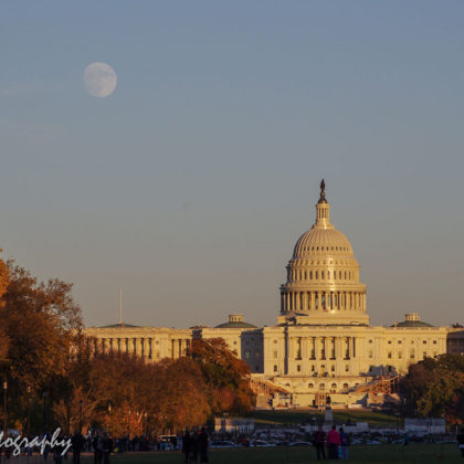 Full Moon over Capitol, Washington DC
