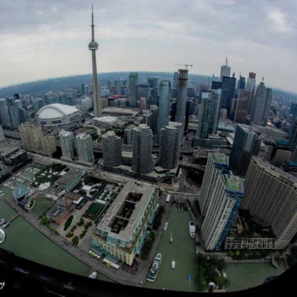 Toronto from air, helicopter tour