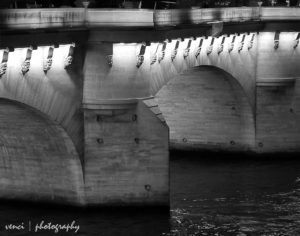 black and white, Seine River, Paris